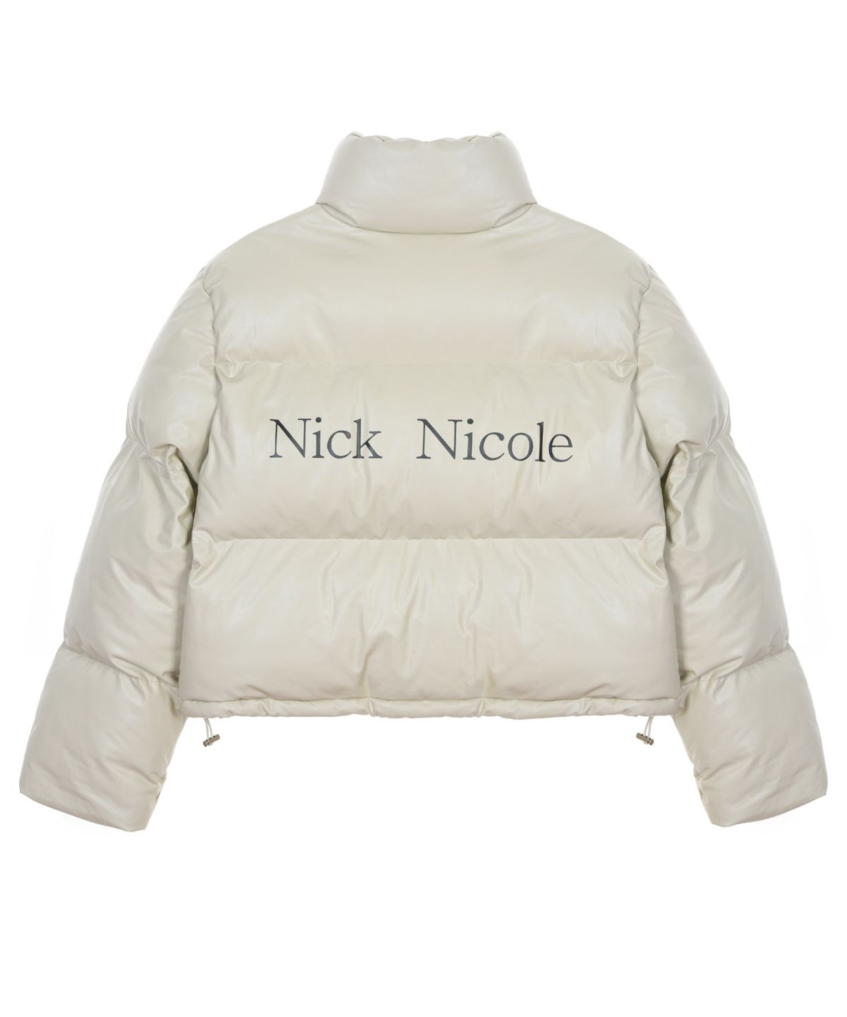 닉앤니콜(NICK&NICOLE) NICOLE LEATHER PUFFER SHORT PADDING_SAND BEIGE