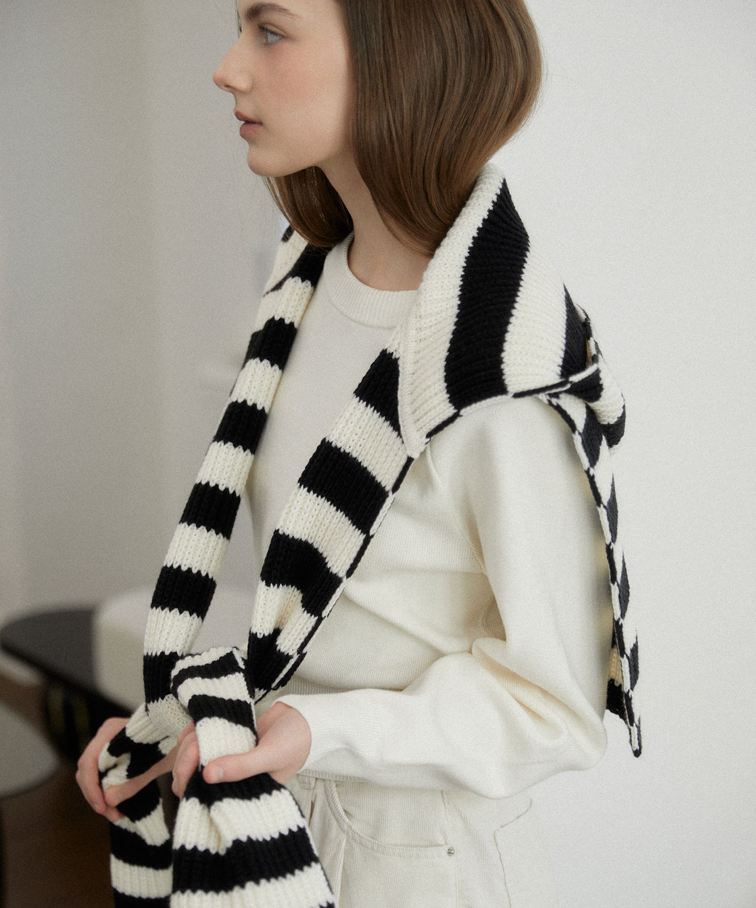 ●TATIANA● Refined knit muffler MF8106 5006609802 MUSINSA | TATIANA Refined Knit Muffler MF8106