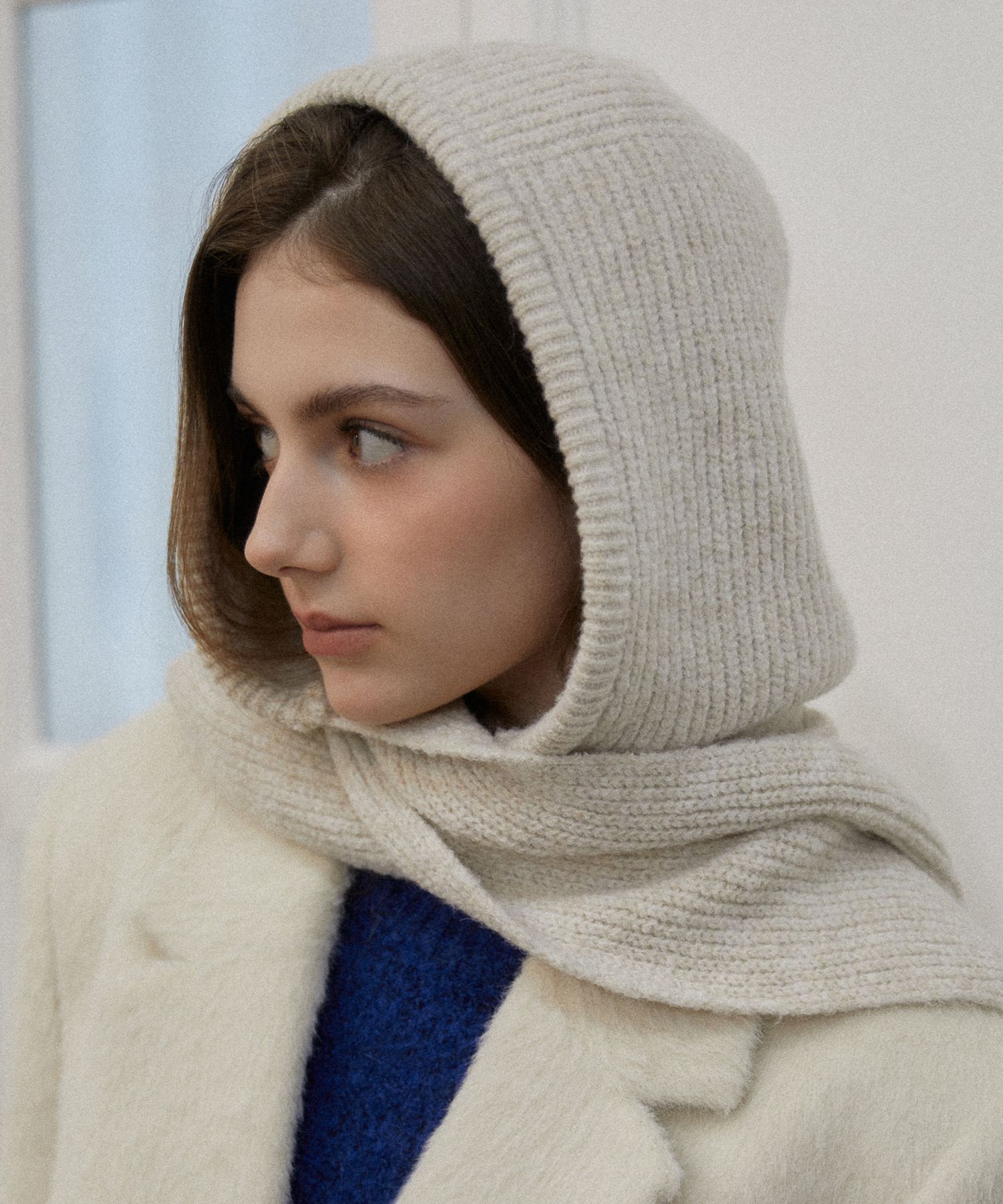 MUSINSA公式 | TATIANA ニナニットフードパーカーマフラー BA8146