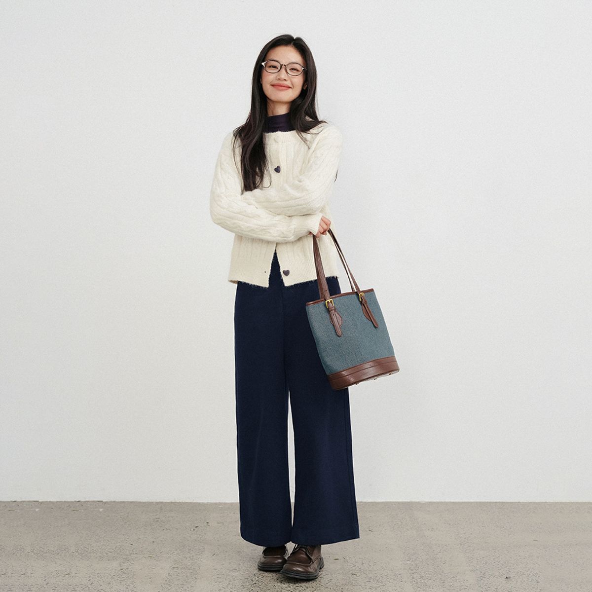 랭썬(LANGSON) LS_High-waist semi loose pants_3color