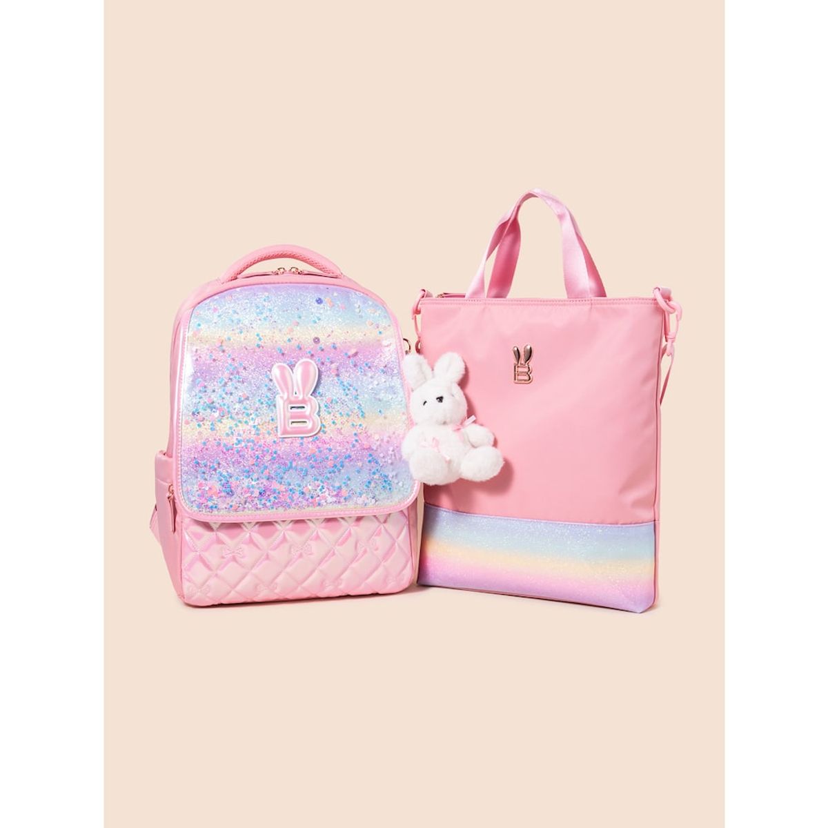빈폴 키즈(BEANPOLE KIDS) 블링 사첼 여아 책가방 세트  라이트 핑크 (BI51D4G06Y)