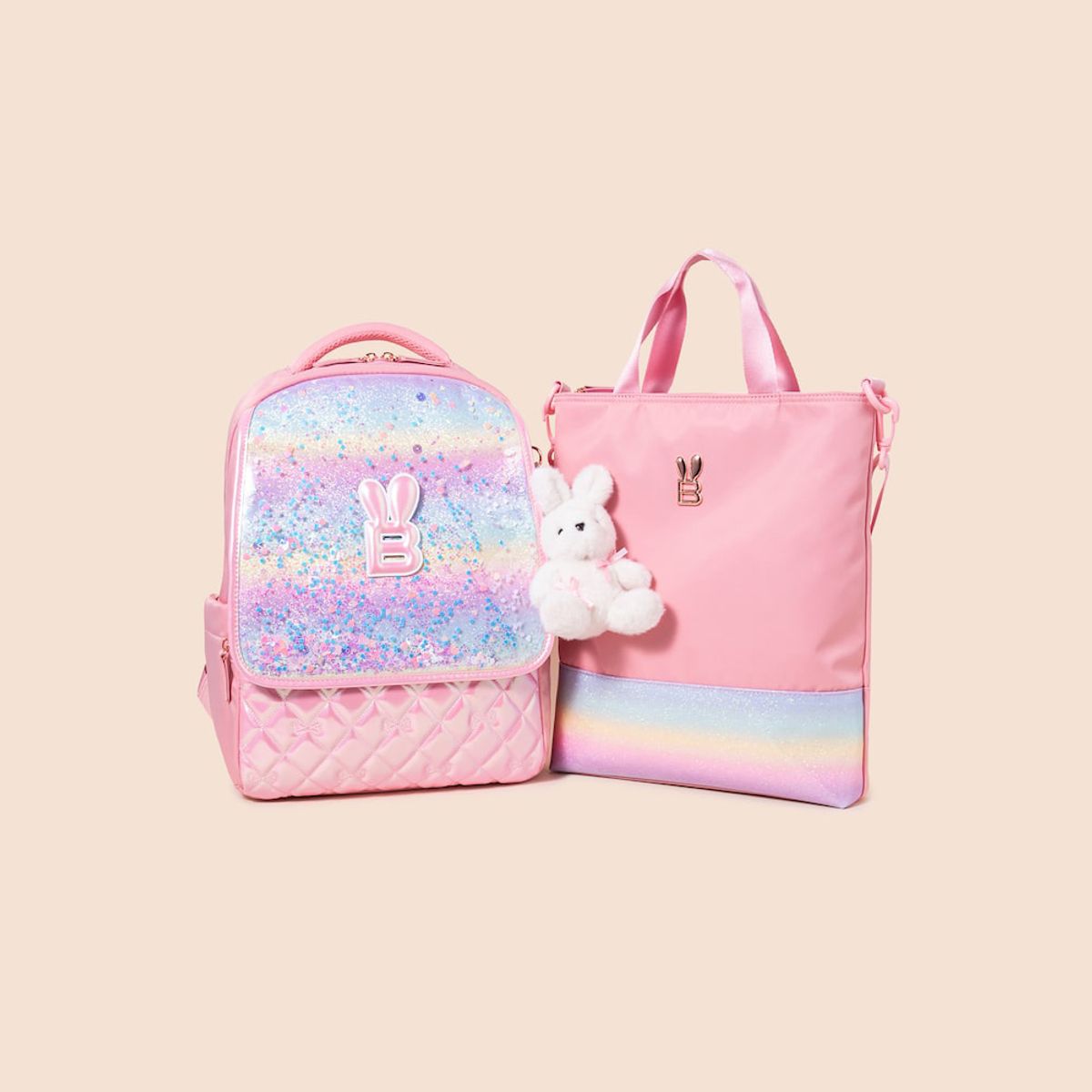 빈폴 키즈(BEANPOLE KIDS) 블링 사첼 여아 책가방 세트  라이트 핑크 (BI51D4G06Y)