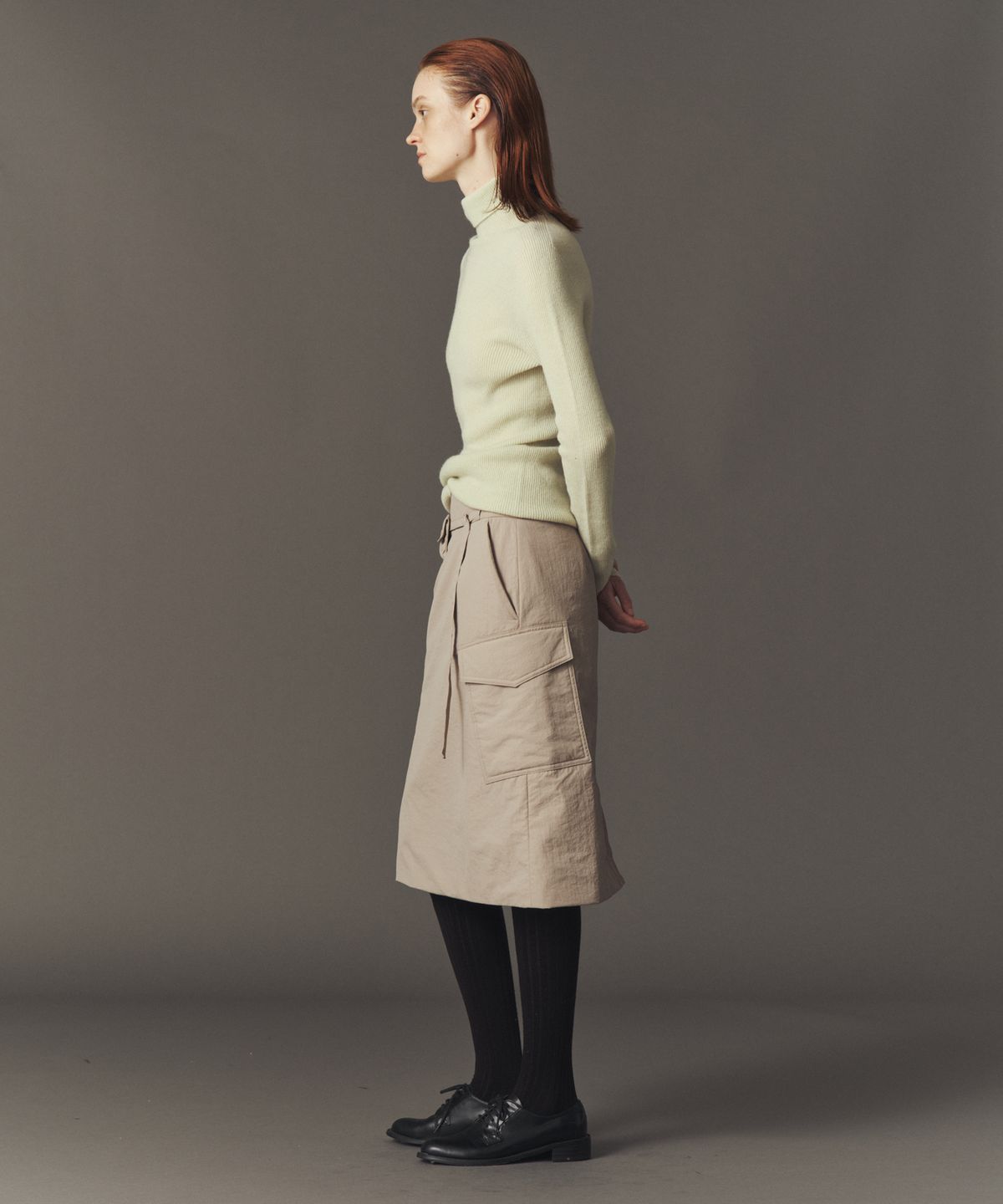 아위(AHWE) SOFT PUFFER SKIRT_P BEIGE