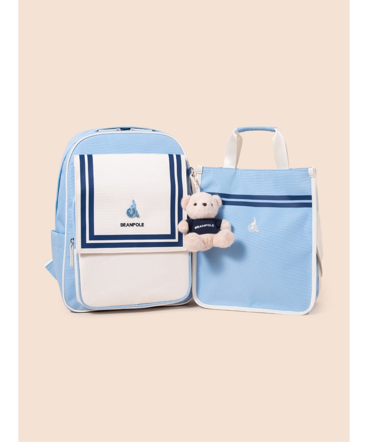 빈폴 키즈(BEANPOLE KIDS) 마린 클래식 책가방 세트  스카이 블루 (BI51D4U05Q)