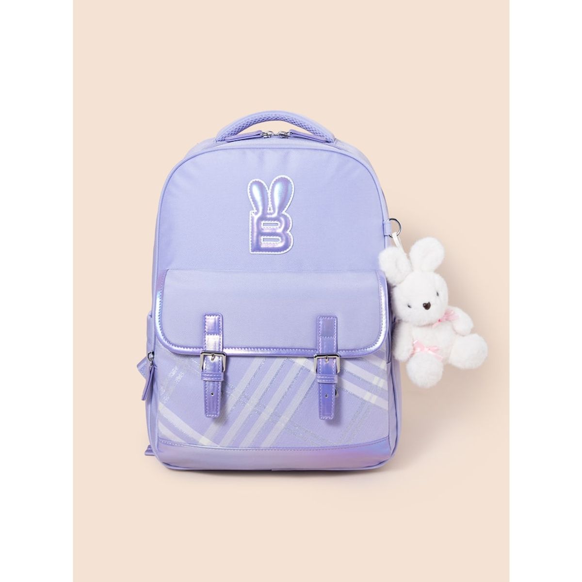 빈폴 키즈(BEANPOLE KIDS) 코어 체크 여아 책가방  라이트 퍼플 (BI51D4G01V)