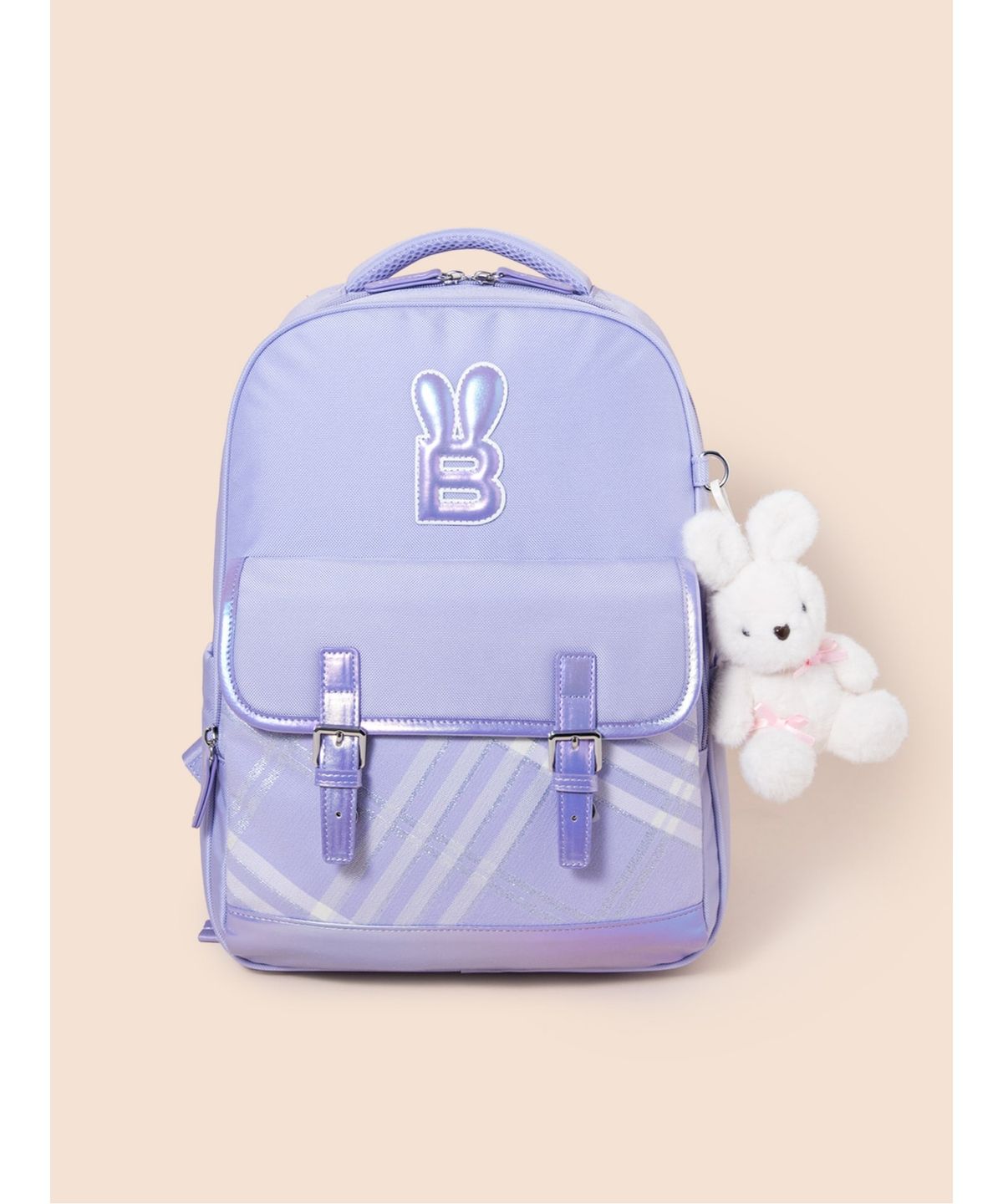 빈폴 키즈(BEANPOLE KIDS) 코어 체크 여아 책가방  라이트 퍼플 (BI51D4G01V)