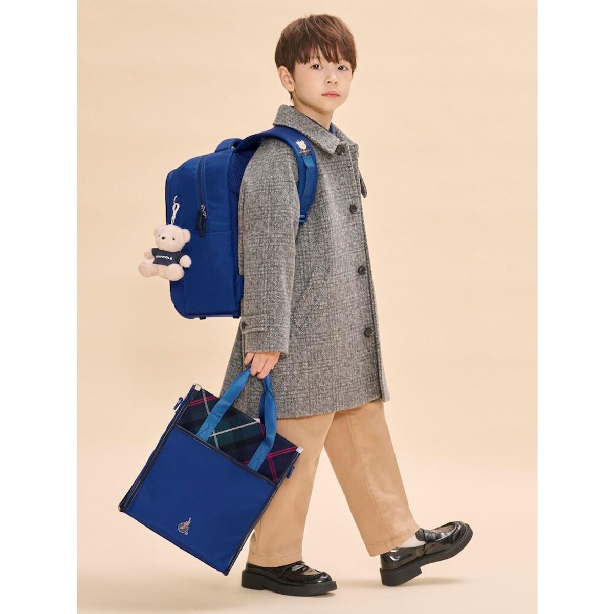 빈폴 키즈(BEANPOLE KIDS) 코어 체크 보조가방  블루 (BI51D4U11P)