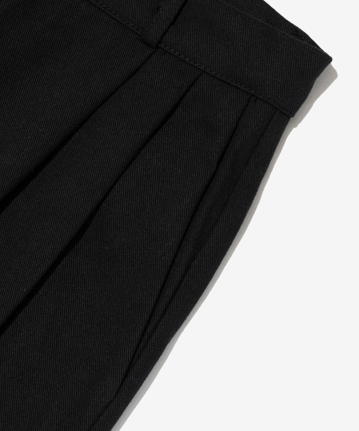 카고브로스 포 우먼(CARGOBROS FOR WOMAN) 웜 코튼 핀턱 와이드 팬츠 (블랙)