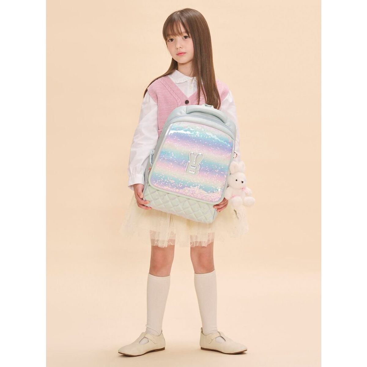 빈폴 키즈(BEANPOLE KIDS) 블링 사첼 여아 책가방 세트  라이트 그린 (BI51D4G06L)