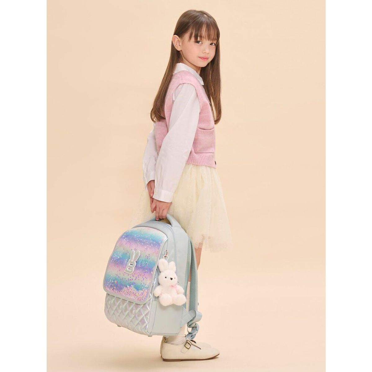 빈폴 키즈(BEANPOLE KIDS) 블링 사첼 여아 책가방 세트  라이트 그린 (BI51D4G06L)