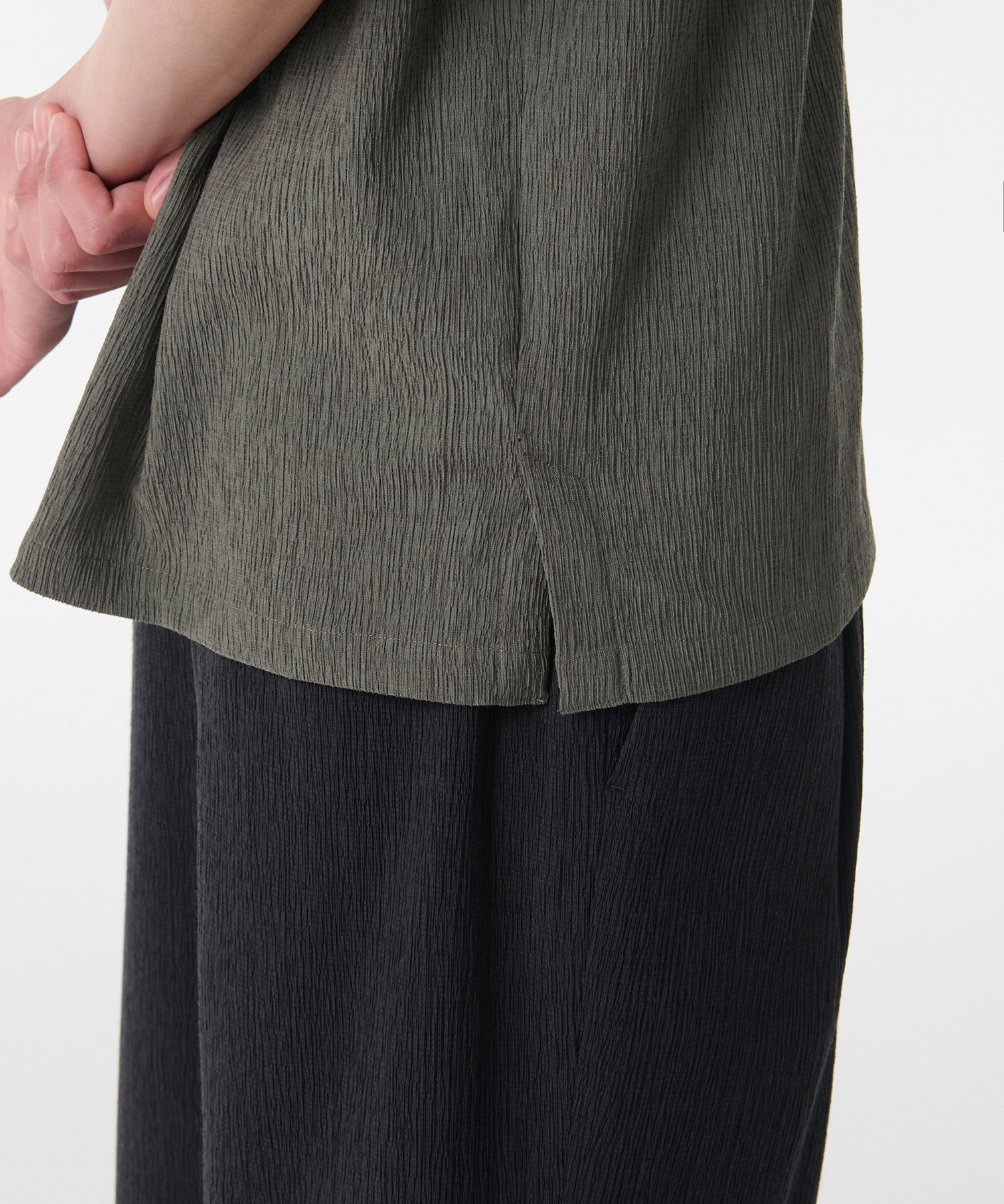 ★MUSINSA STANDARD★ Crinkle Relaxed Short Sleeve Shirt Khak MUSINSA | MUSINSA STANDARD Crinkle Relaxed Short Sleeve