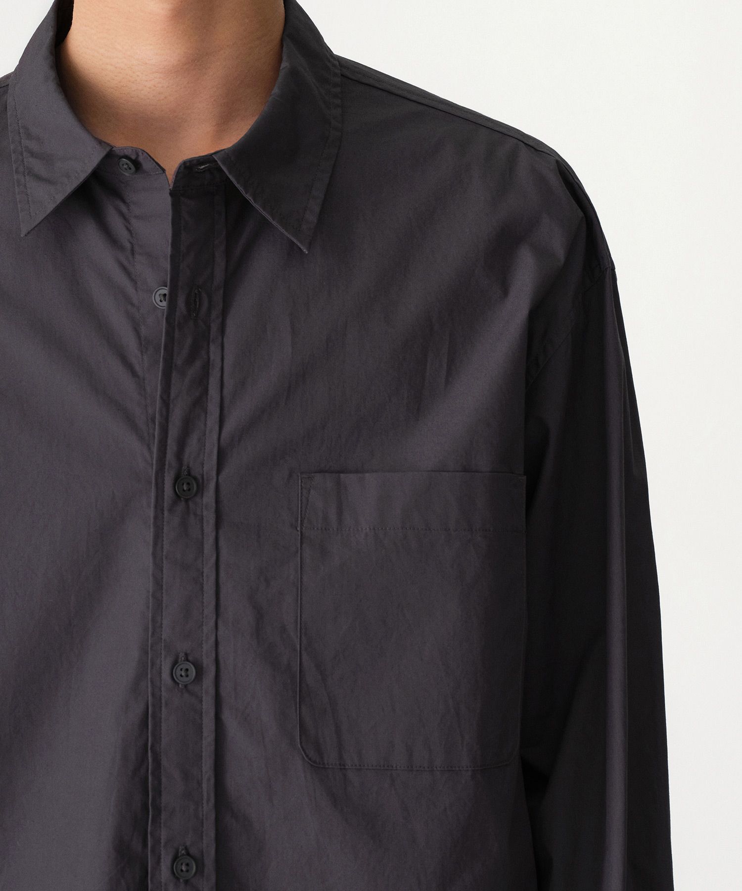 ★MUSINSA STANDARD★ Relaxed Washed Poplin Shirt Dark Grey M MUSINSA | MUSINSA STANDARD Relaxed Washed Poplin Shirt [Dark