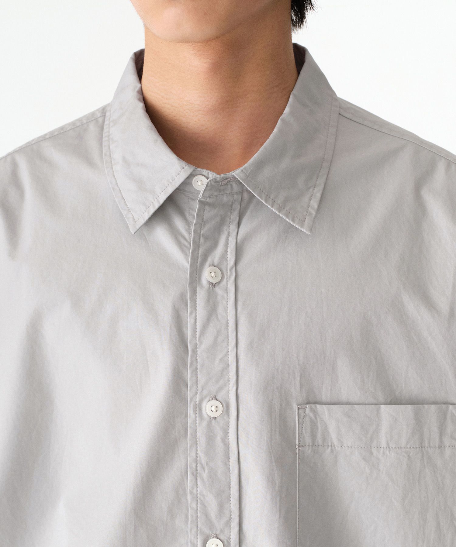 ★MUSINSA STANDARD★ Relaxed soft poplin shirt warm ash grey MUSINSA | MUSINSA STANDARD Relaxed Washed Poplin Short