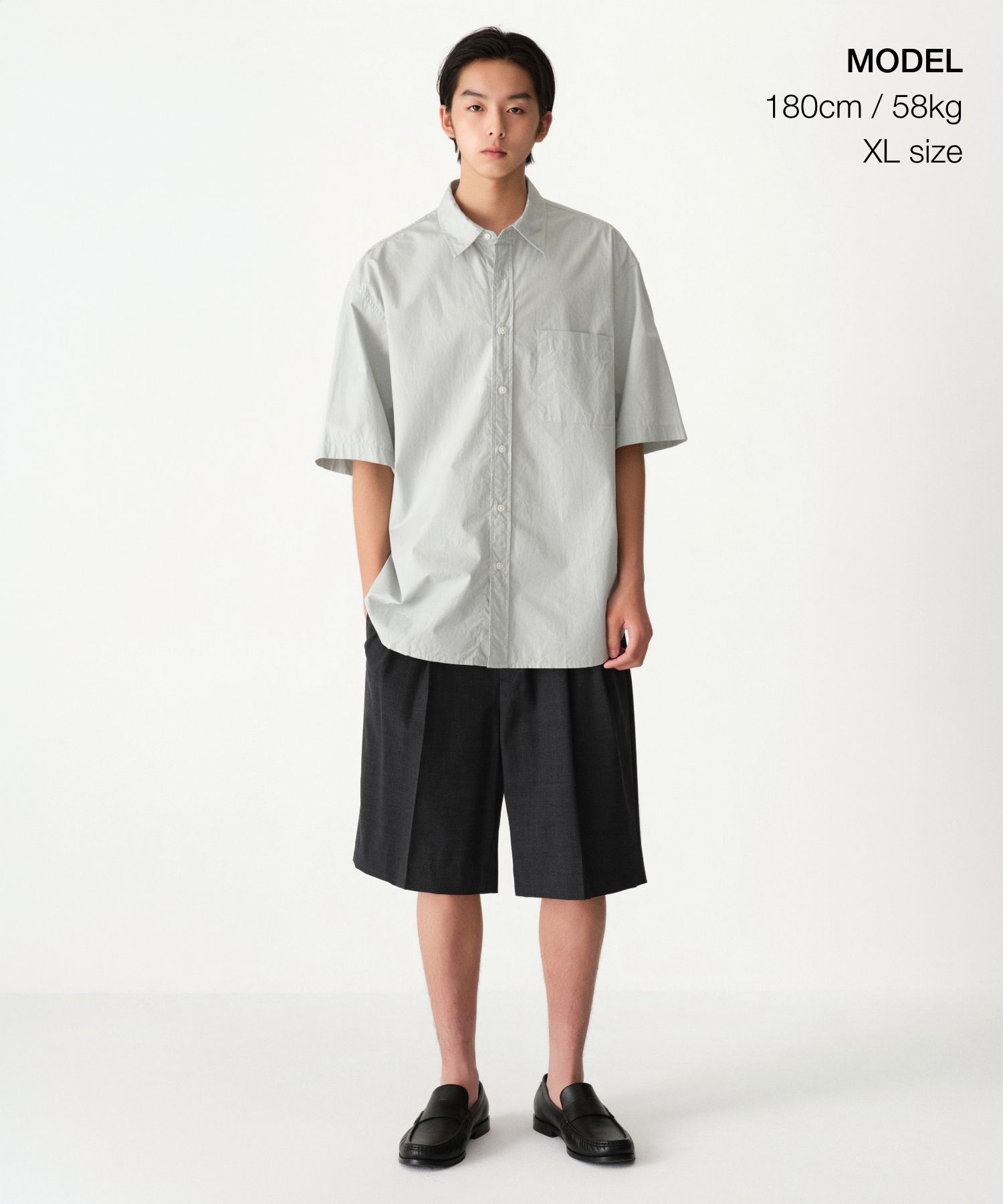 MUSINSA | MUSINSA STANDARD Relaxed Washed Poplin Short