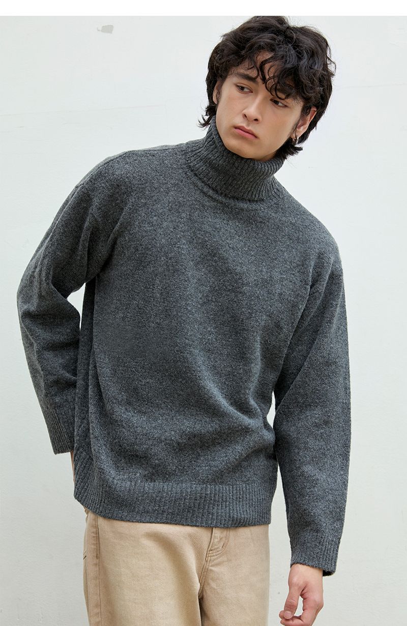 MUSINSA公式 | NODU ソフトキャッシュライクタートルネック長袖ニット