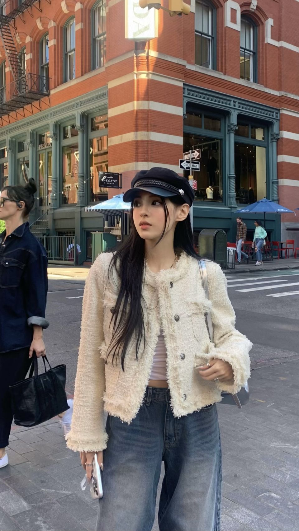 MUSINSA | KHAKIPOINT Antique Crop Tweed Jacket (ivory)