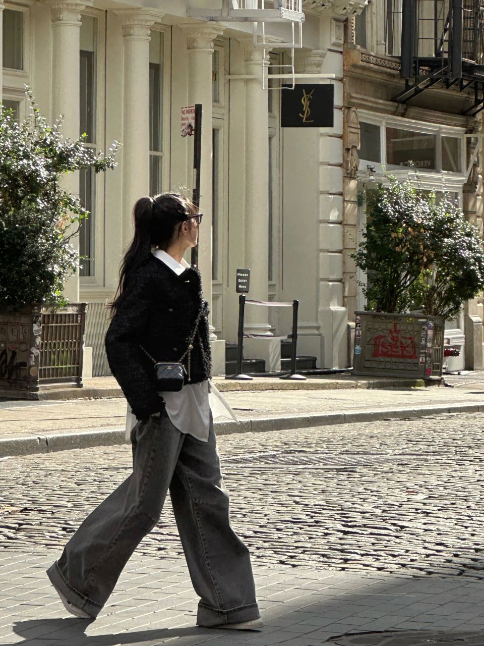 MUSINSA | KHAKIPOINT Antique Crop Tweed Jacket (black)