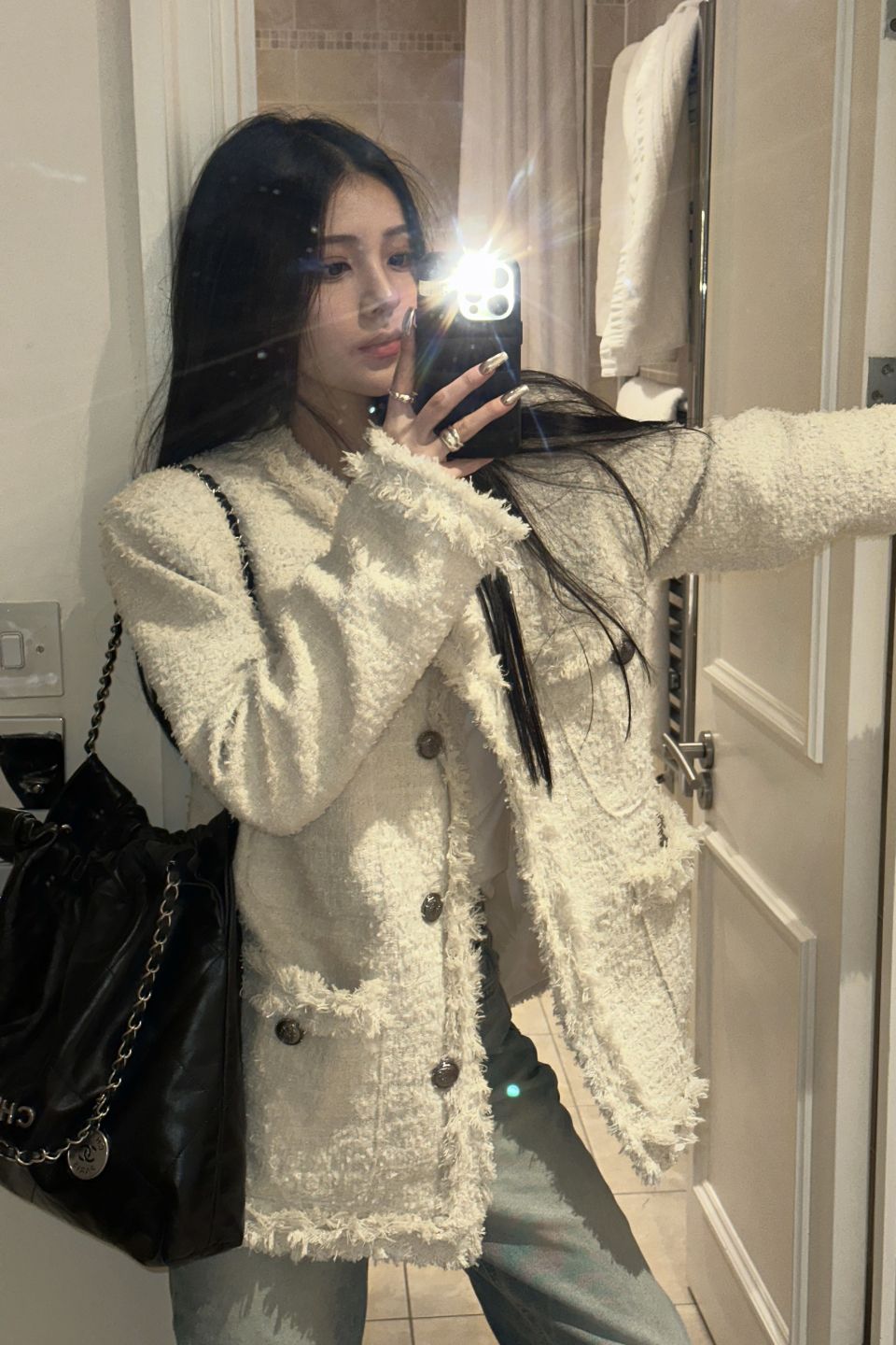 MUSINSA公式 | KHAKIPOINT Antique Tweed Jacket (ivory)