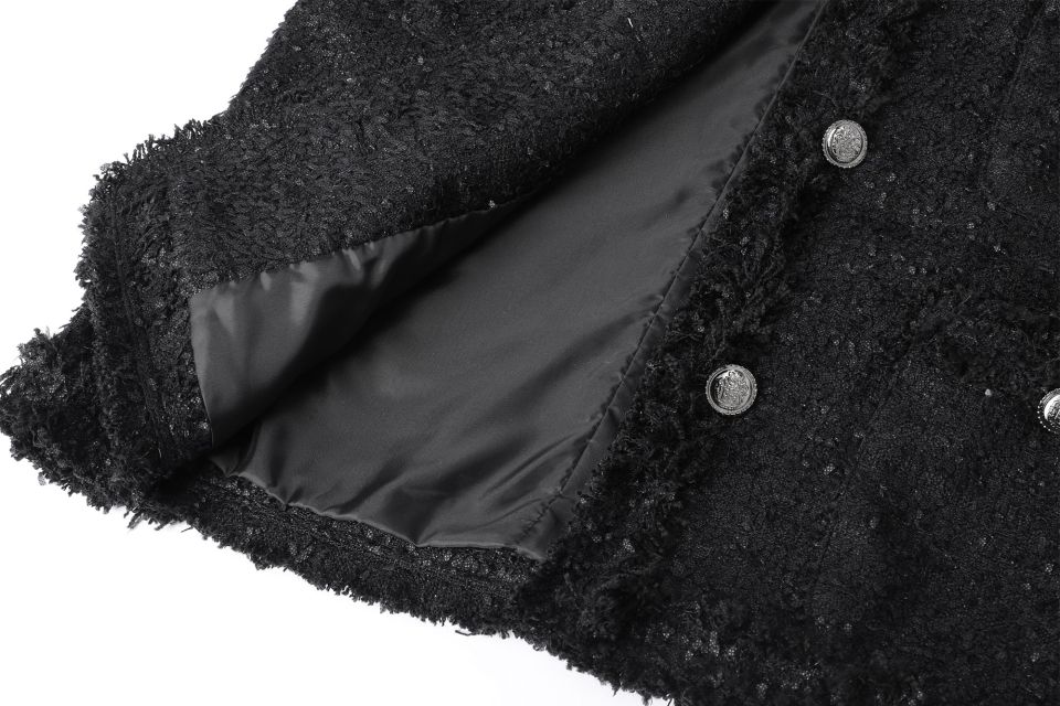 MUSINSA | KHAKIPOINT Antique Tweed Jacket (black)