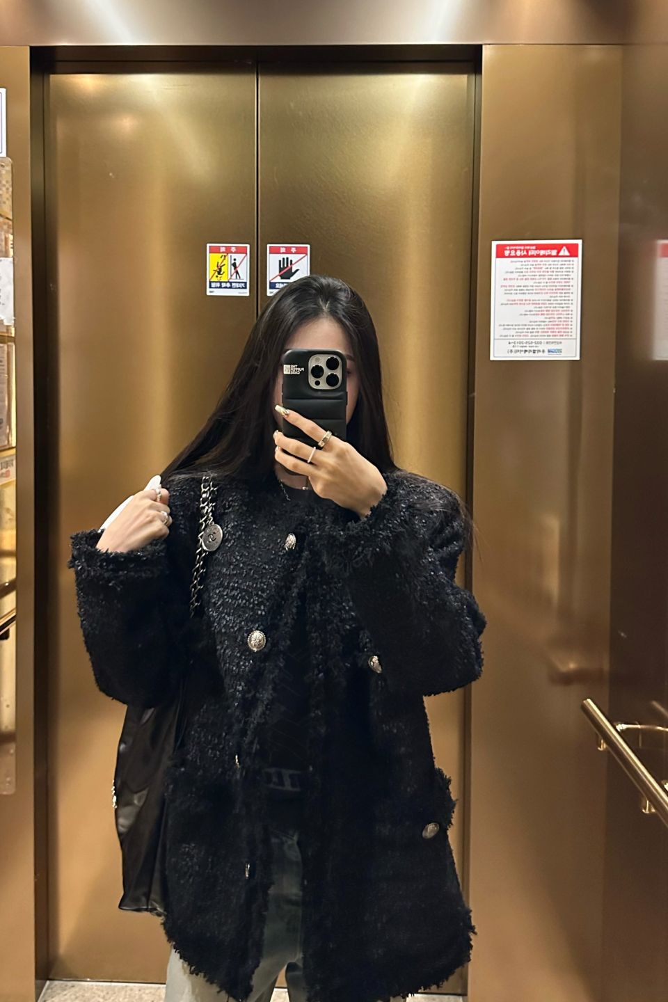 MUSINSA公式 | KHAKIPOINT Antique Tweed Jacket (black)