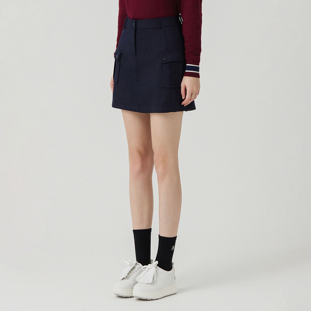 마틴골프(MARTINE GOLF) Out Pocket A Line Culotte_NAVY