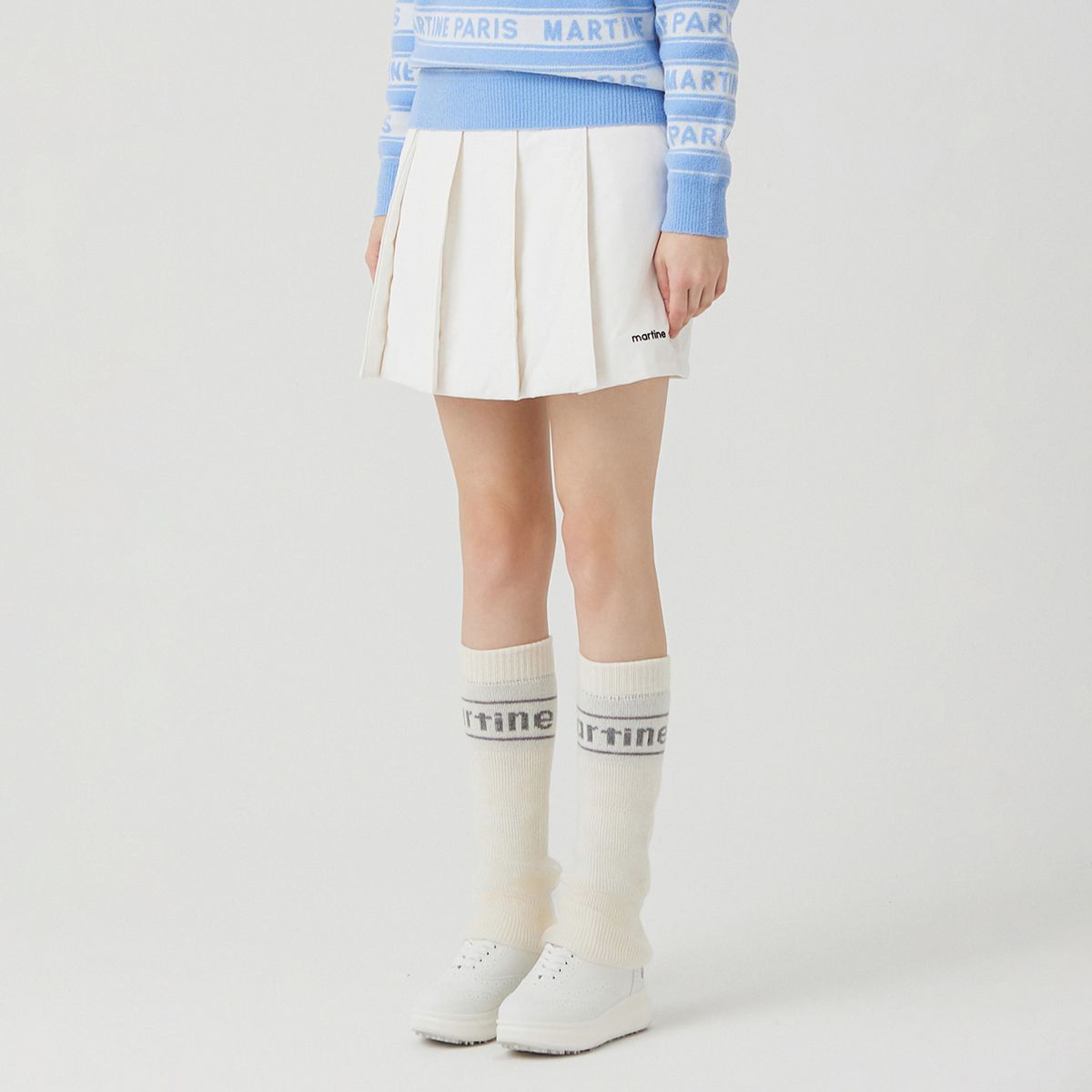 마틴골프(MARTINE GOLF) Thin Down Pleats Culotte_OFF-WHITE (QW0ECU40430)