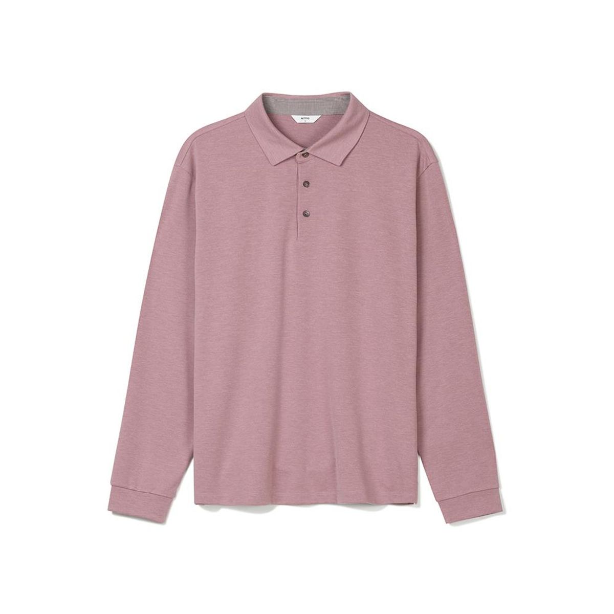 노티그(NOTIG) 레이온혼방 기모카라 티셔츠 핑크_OKA1T1TL101P1