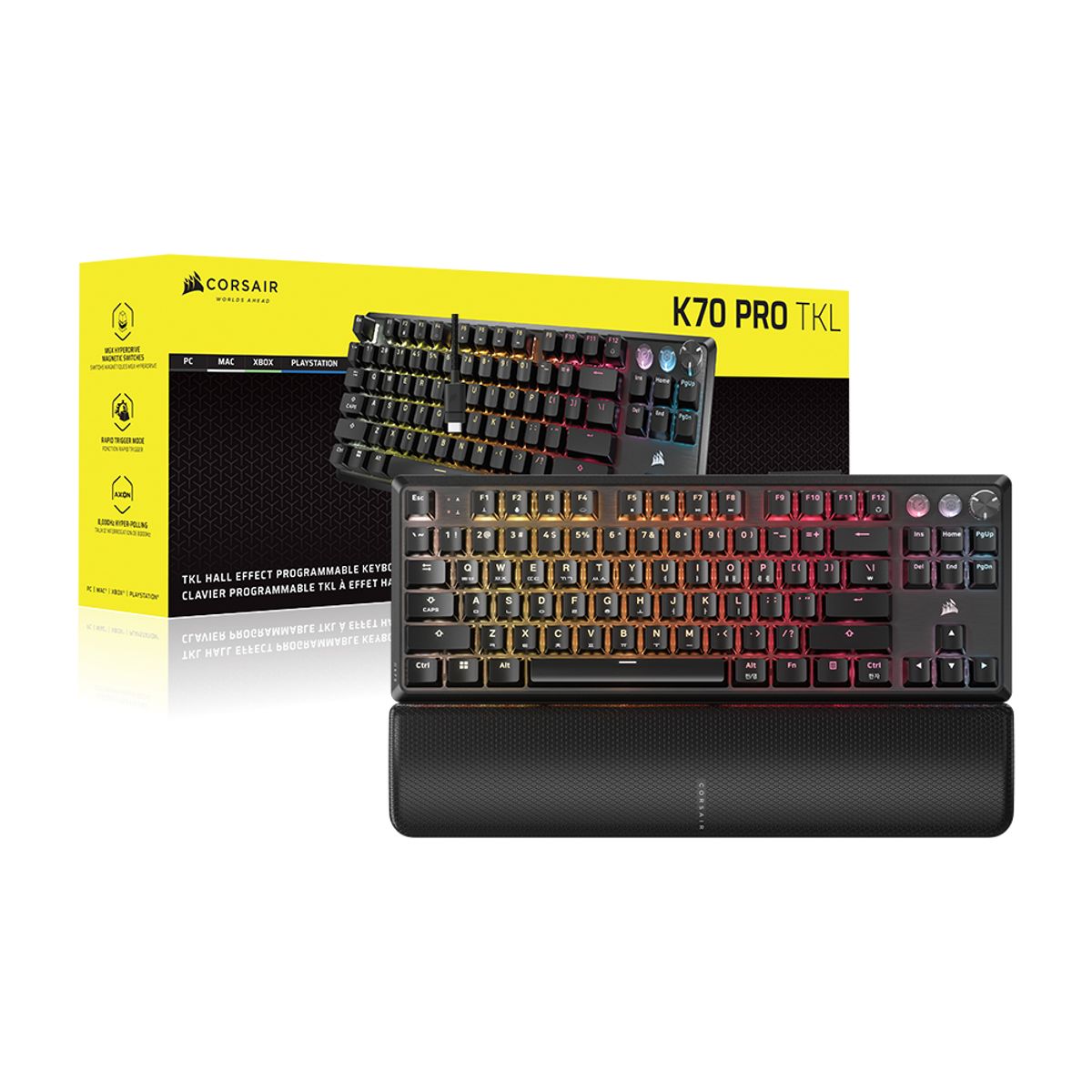 커세어(CORSAIR) K70 PRO TKL MGX 래피드트리거 게이밍 기계식 키보드 마그네틱축