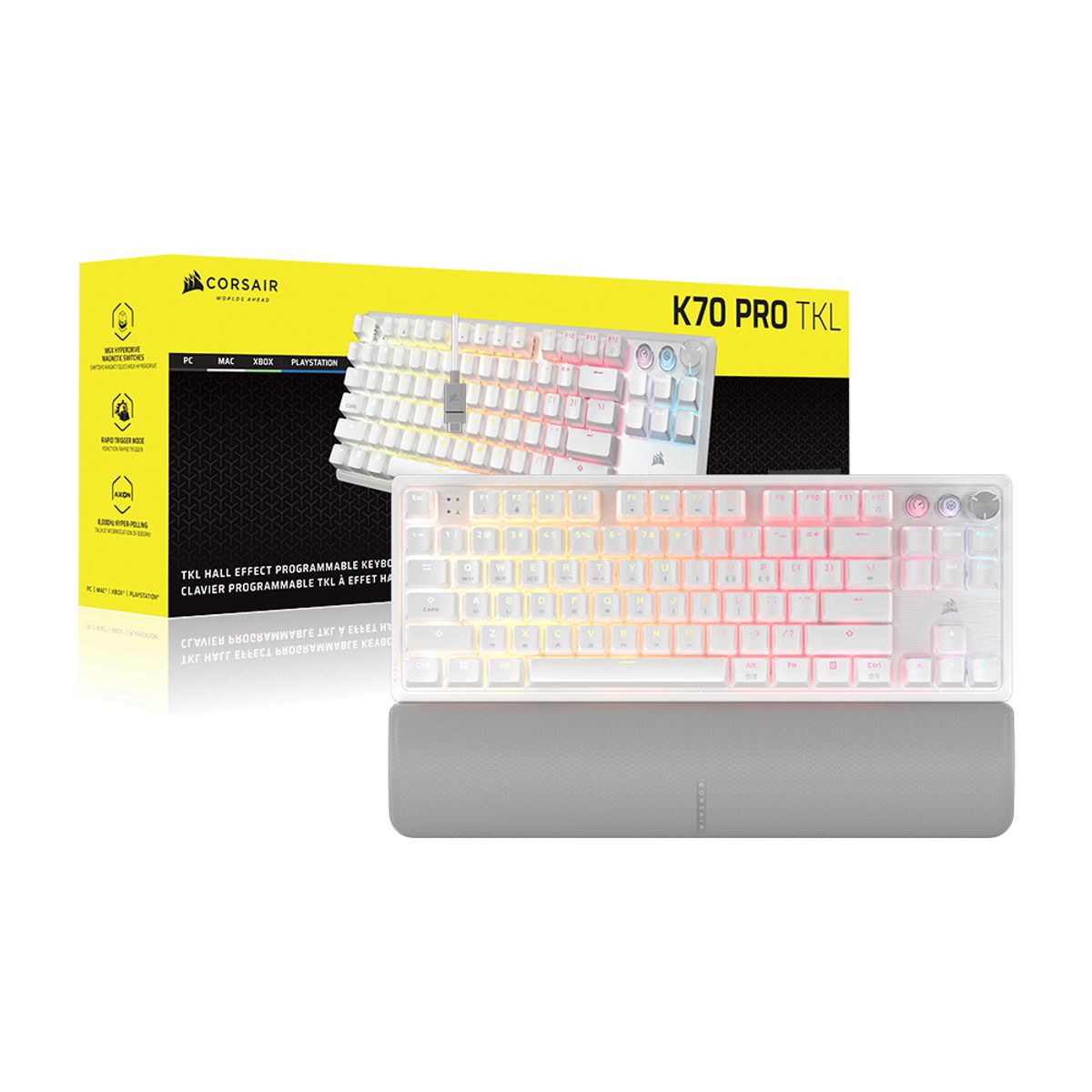 커세어(CORSAIR) K70 PRO TKL MGX 래피드트리거 게이밍 기계식 키보드 마그네틱축