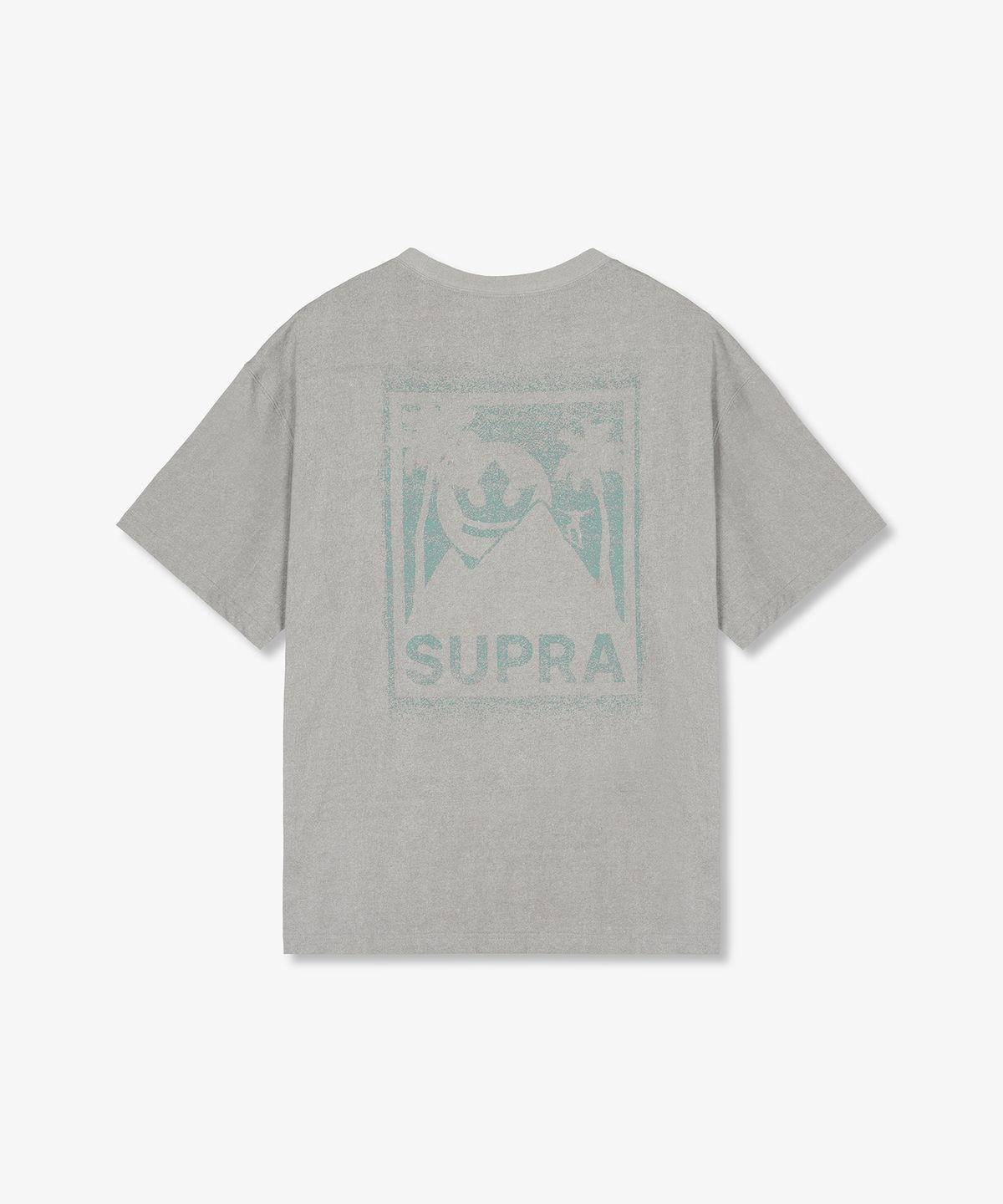수프라(SUPRA) 아웃도어 그래픽 포인트 반팔티(GREY)
