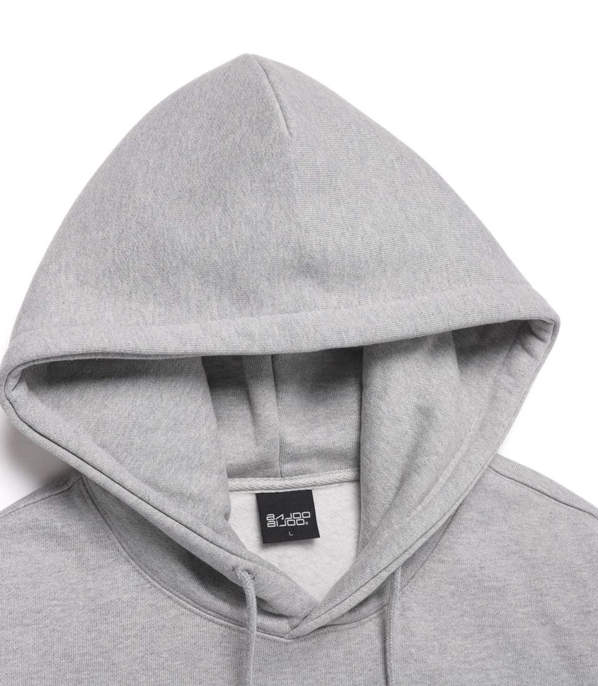 바쥬비쥬(BAJOO BIJOO) WINE ROCKS EMBROIDERY OVER-FIT HOODIE [GREY]