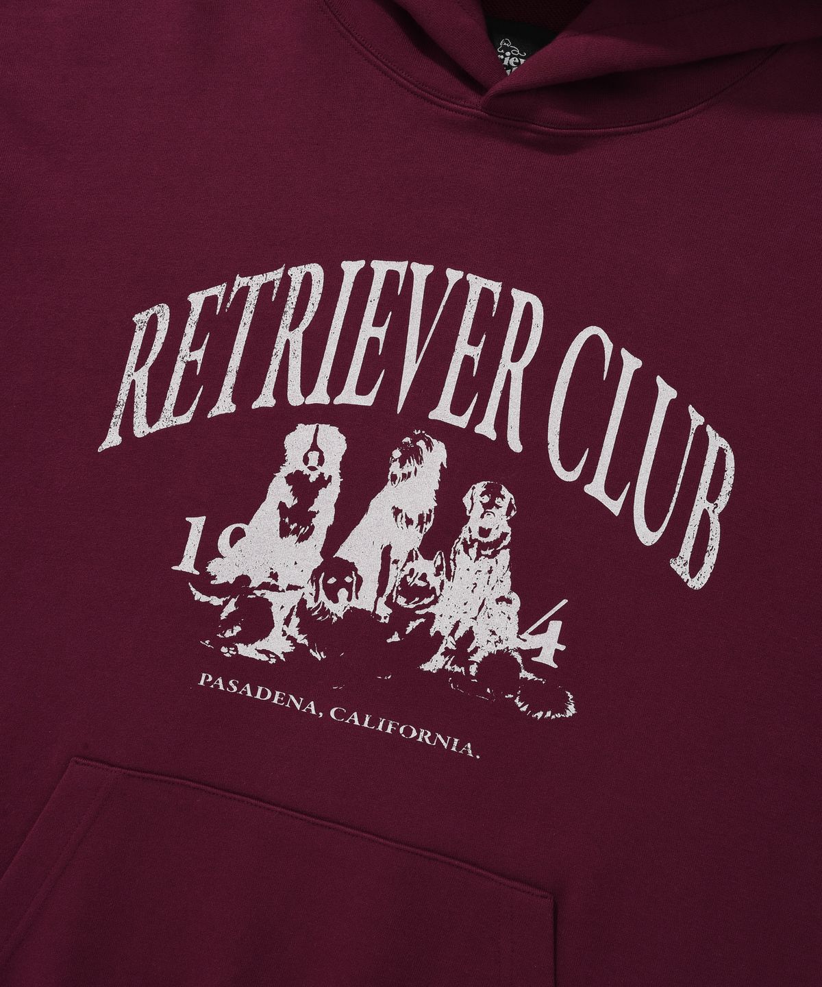리트리버클럽(RETRIEVER CLUB) RETRIEVER FRIENDS HOODIE [BURGUNDY]