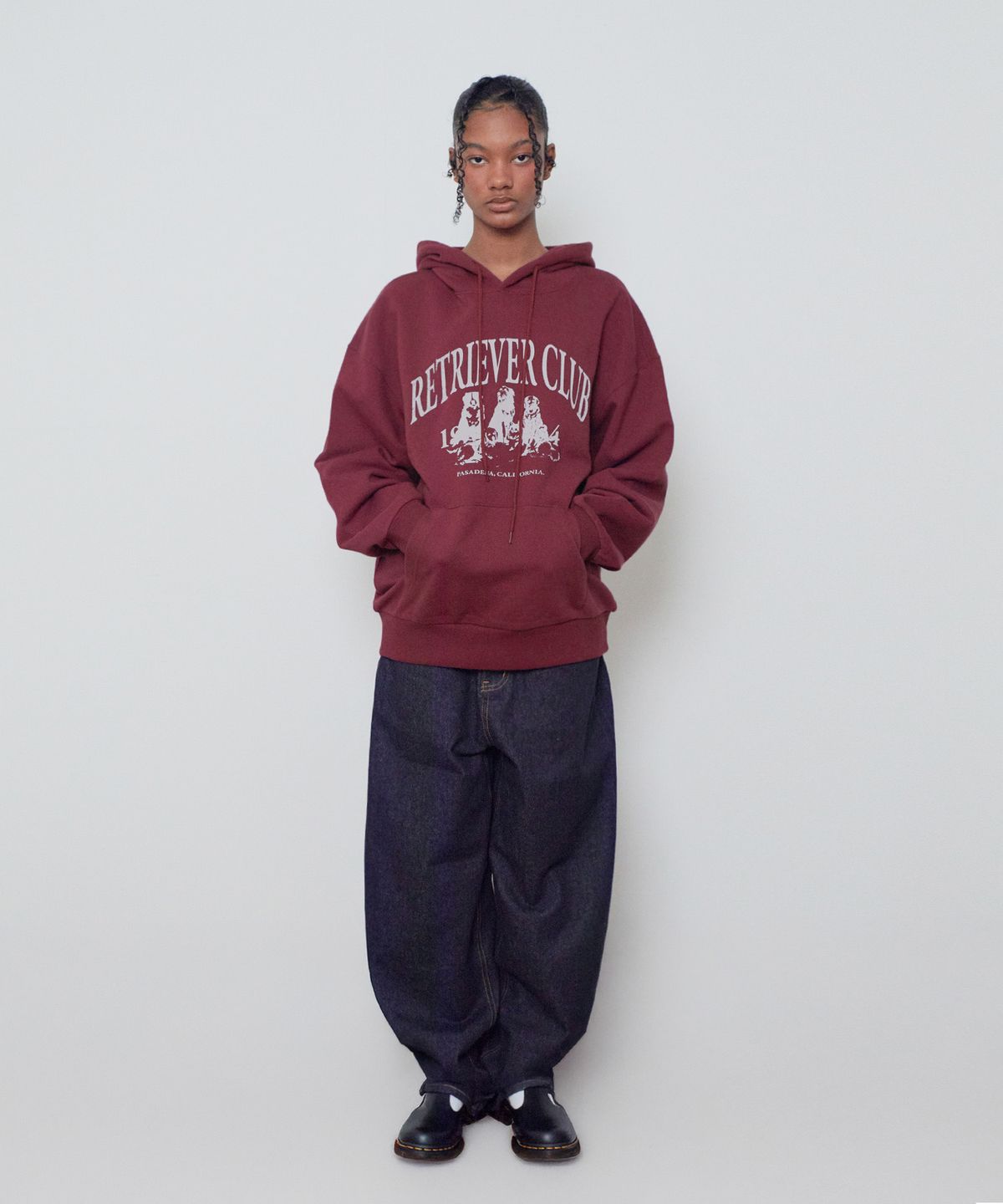 리트리버클럽(RETRIEVER CLUB) RETRIEVER FRIENDS HOODIE [BURGUNDY]