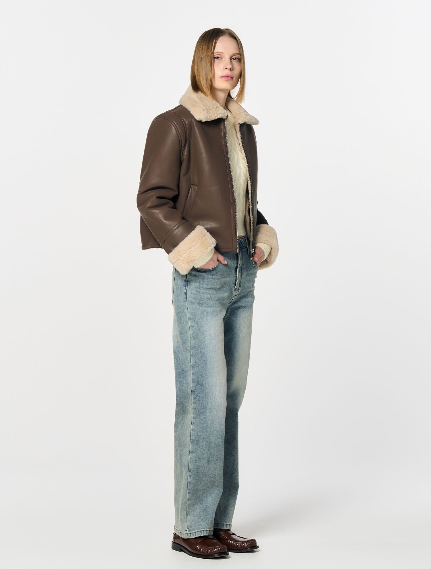 MUSINSA | GENERAL IDEA Basic Leather Mustang [BROWN