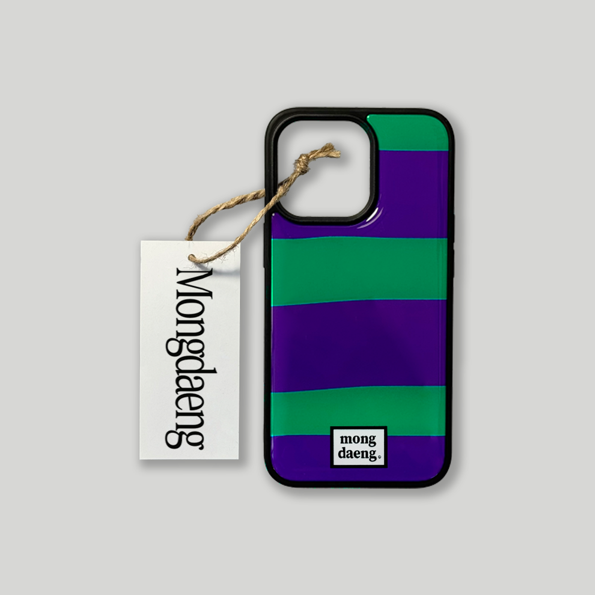 몽댕(MONGDAENG) Mongdaeng Color Case Green&Purple 에폭시 범퍼 케이스
