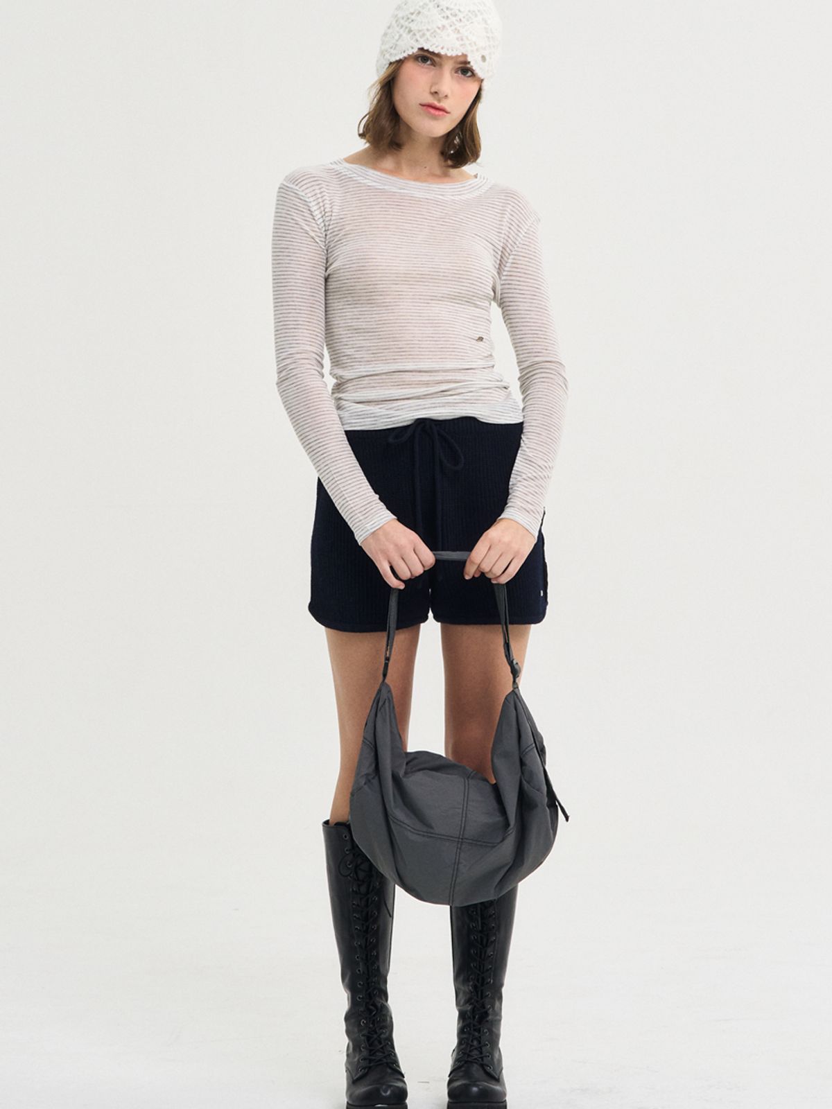 쏘리, 투 머치 러브(SORRY, TOO MUCH LOVE) Duffel Bag_Gray