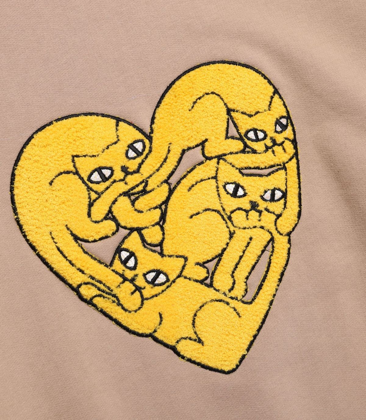 바쥬비쥬(BAJOO BIJOO) HEART CAT SWEATSHIRT [BEIGE]