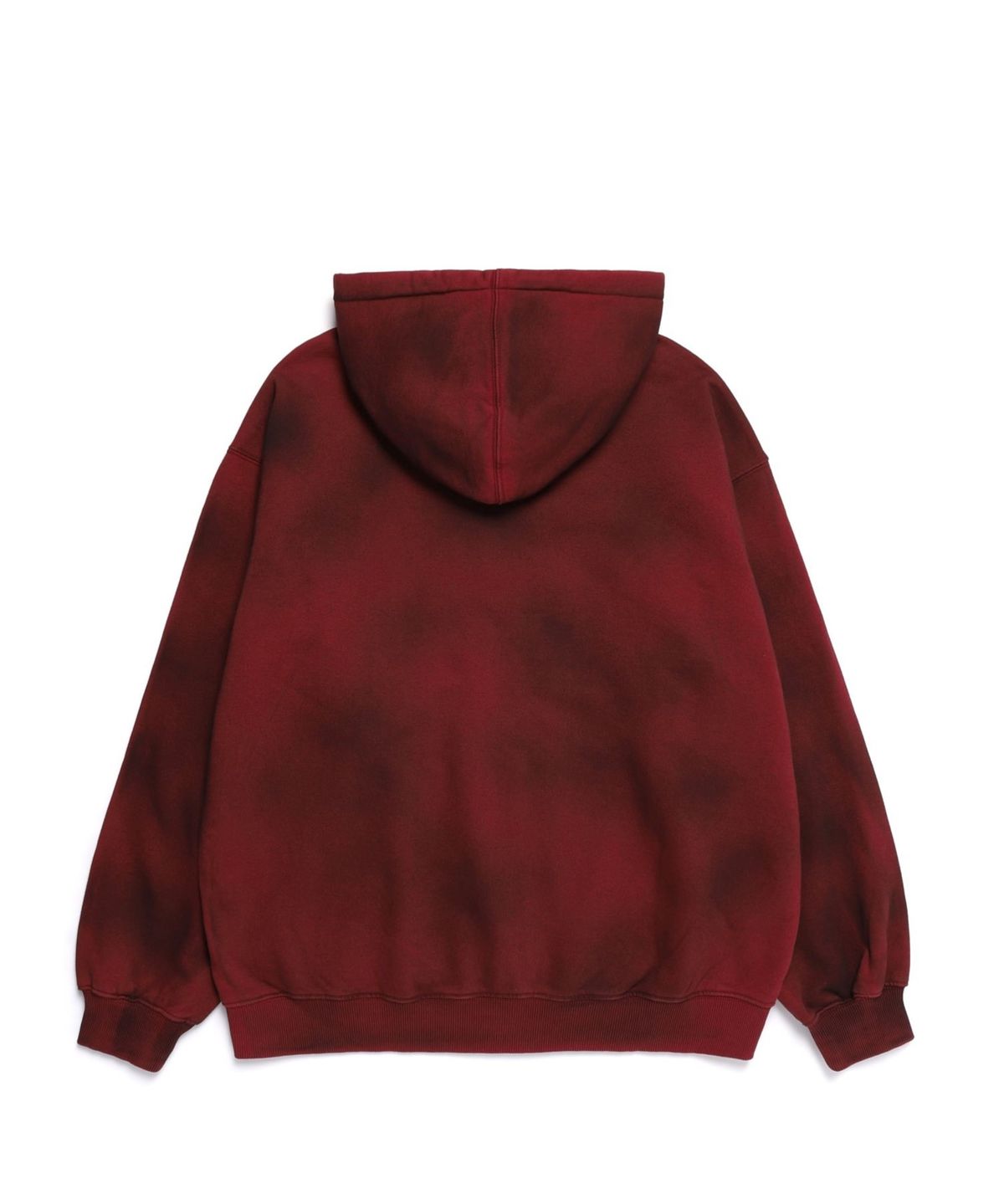 바쥬비쥬(BAJOO BIJOO) LOGO SPRAY WASHING HOOD ZIP UP [BRICK RED]