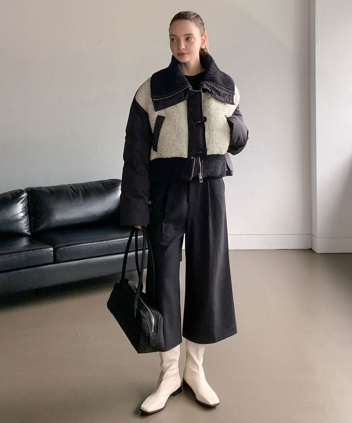 바스카라(VASCARA) Bermuda Pintuck Cropped Pants (3colors)