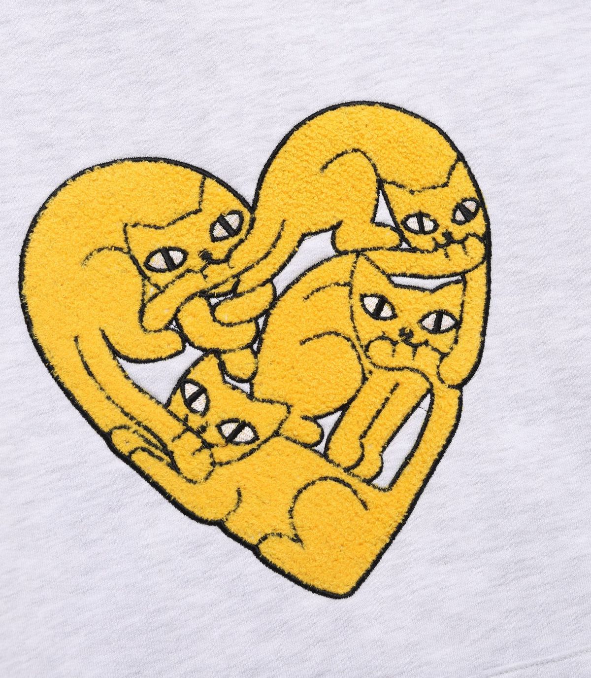 바쥬비쥬(BAJOO BIJOO) HEART CAT HOODIE [MELANGE GREY]