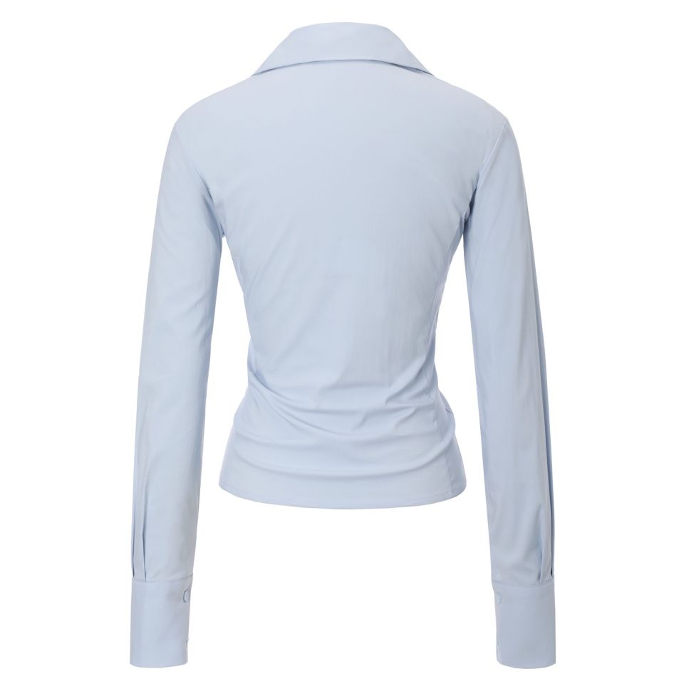 MUSINSA | KHAKIPOINT V Zip-up Shirts (blue)