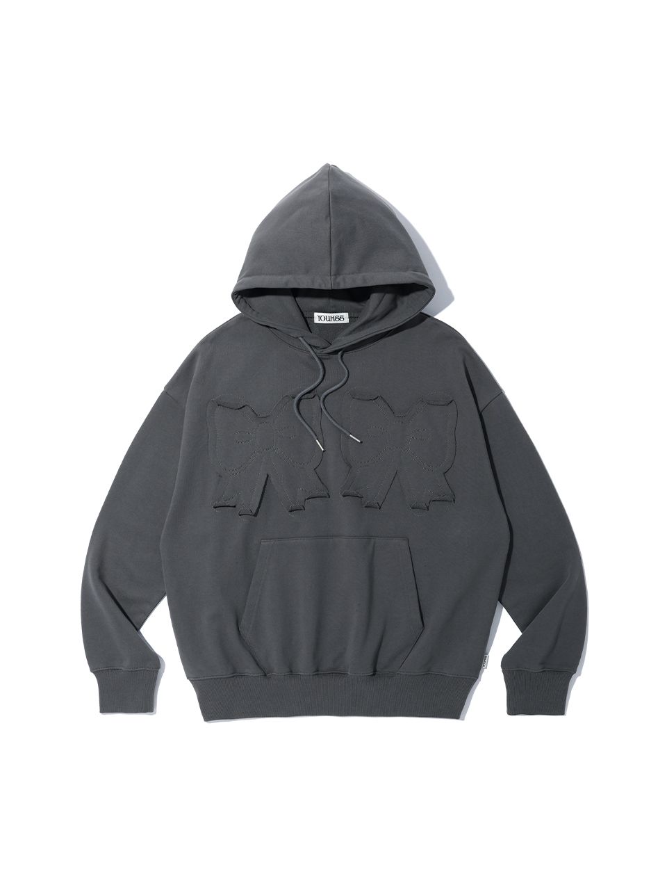 MUSINSA公式 | YOUHEE YOUHEE RIBBON HOODIE CHARCOAL