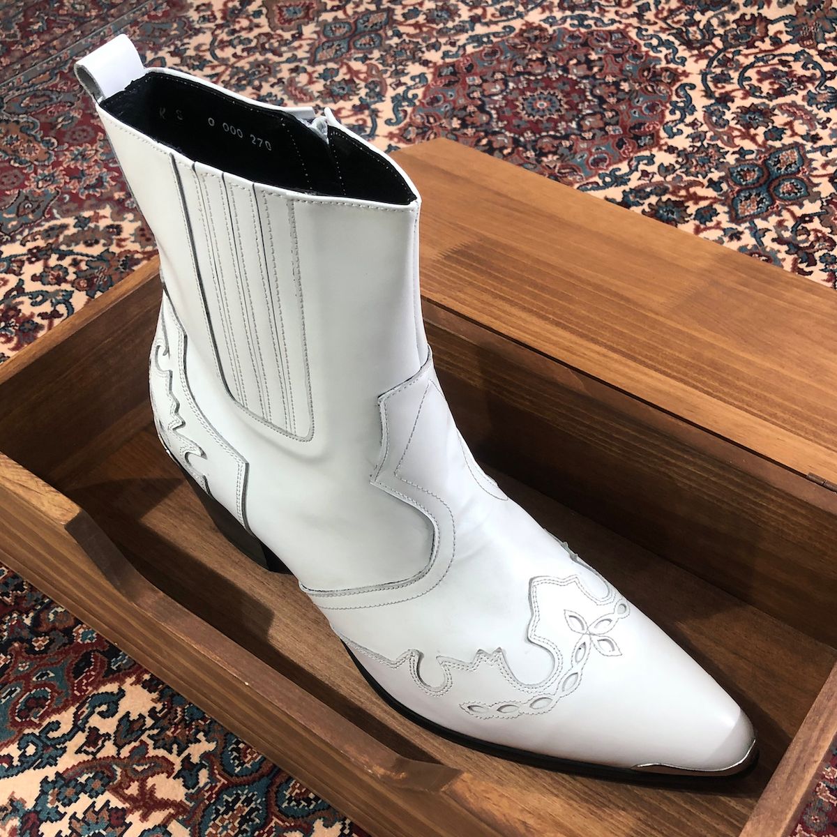 조앤슈(JOENSHOE) 카덴차 웨스턴 힐 부츠 화이트