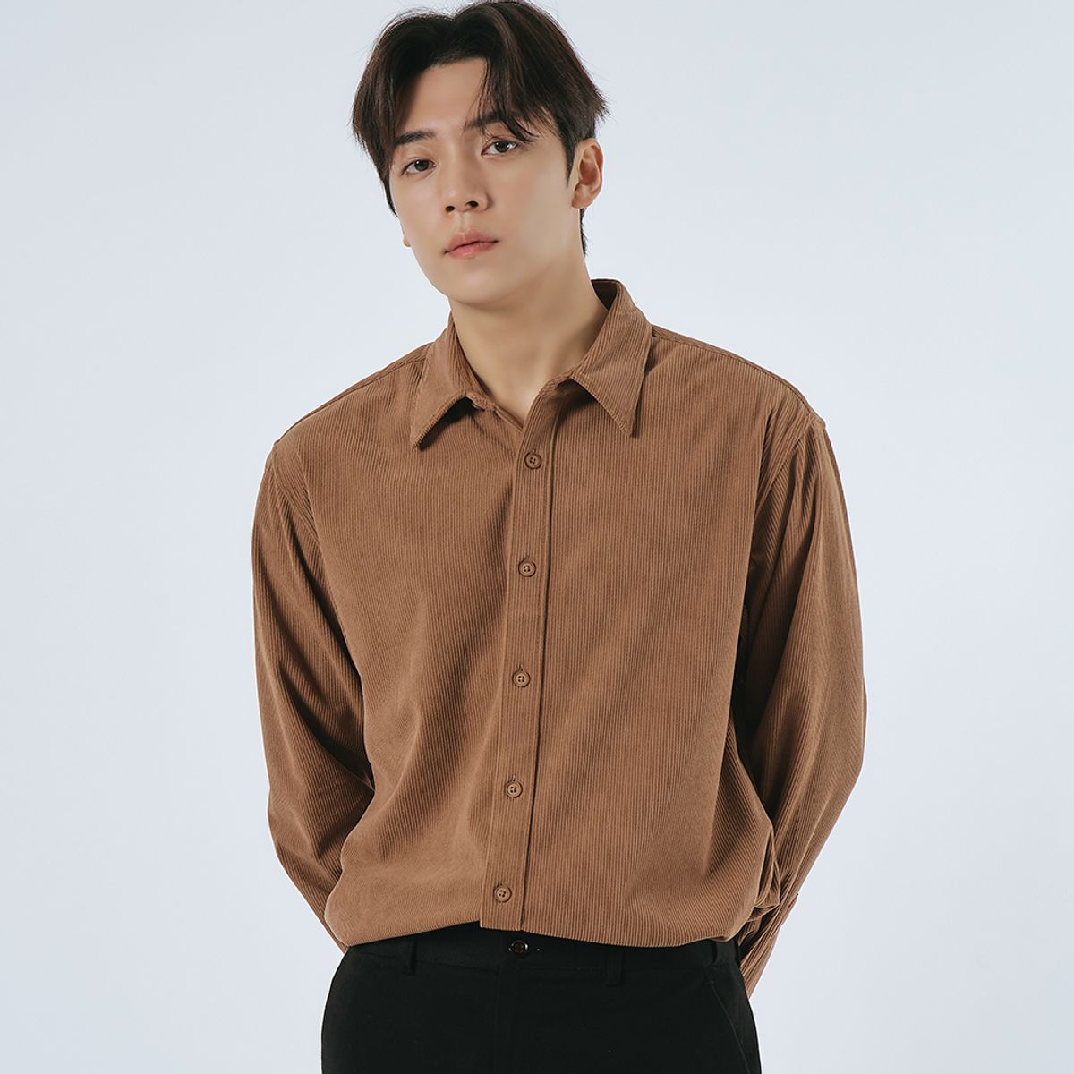 엘엑스티(LXT) 코듀로이 스트레이트 셔츠 [브라운]