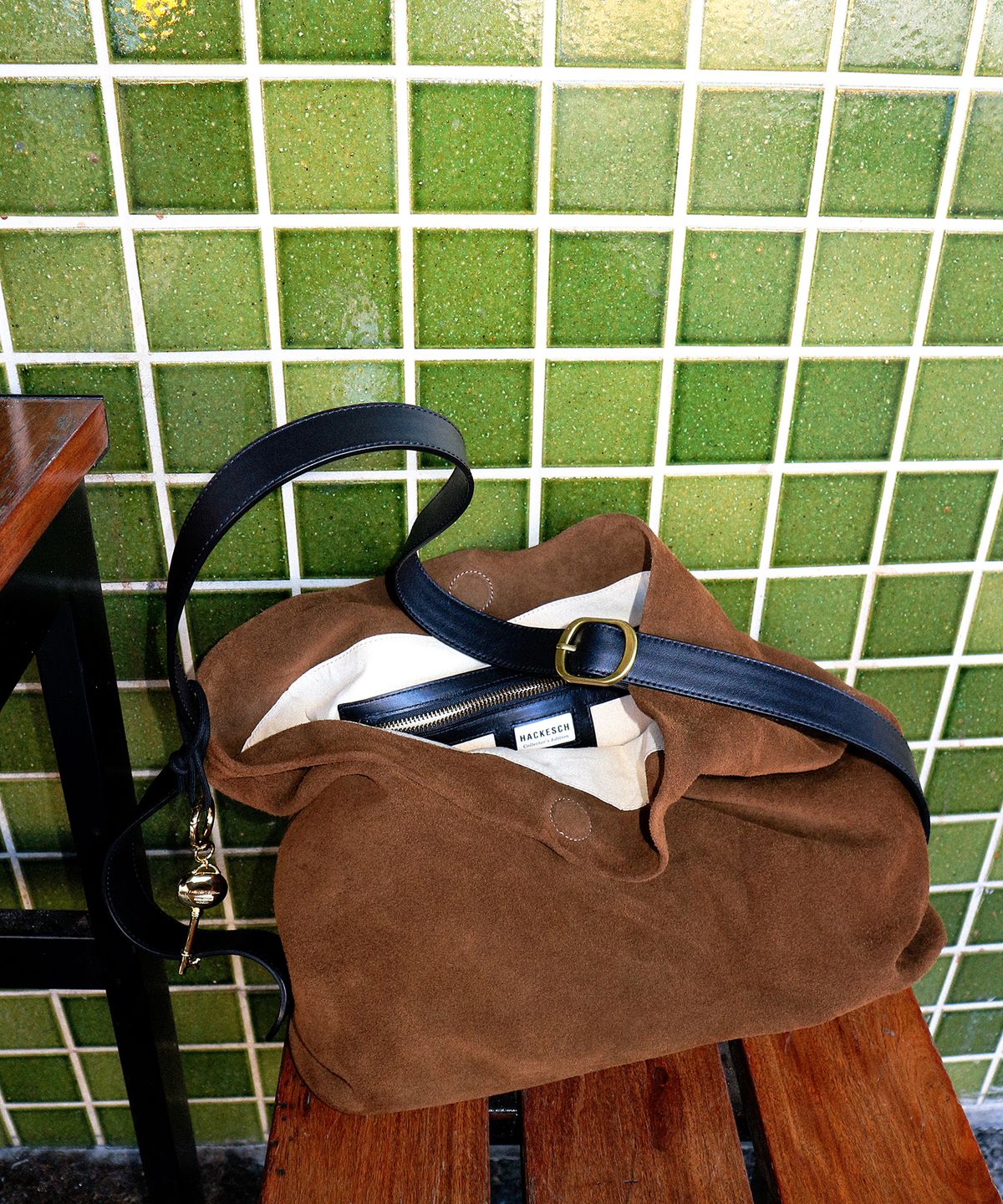 하케쉬(HACKESCH) Key Bag_Chestnut Brown