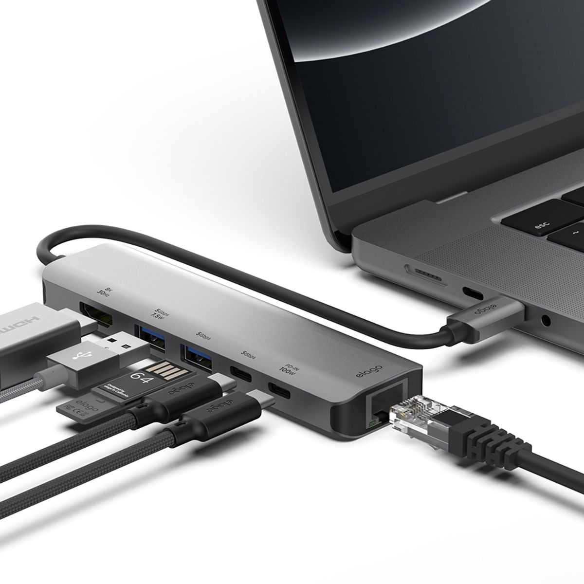 엘라고(ELAGO) 6in1 USB-C타입 HDMI 8K 멀티 허브 어댑터