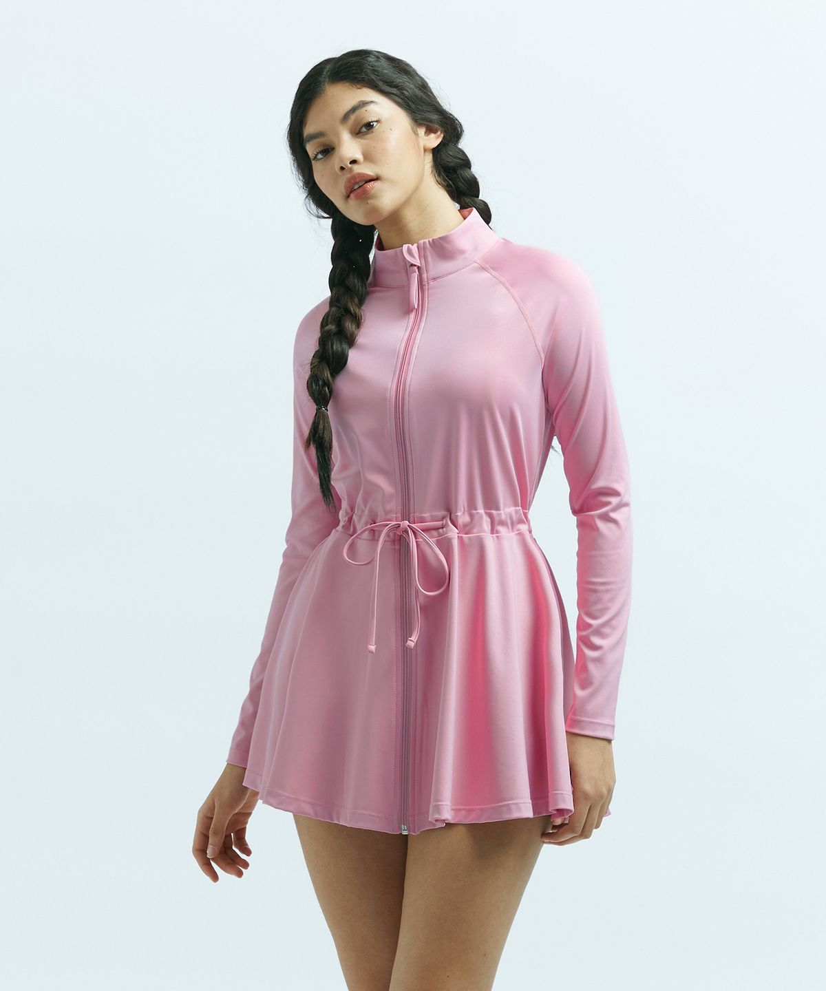 레이지비(LAZYBEE) 드라이셀 집업 원피스 수영복(2컬러)