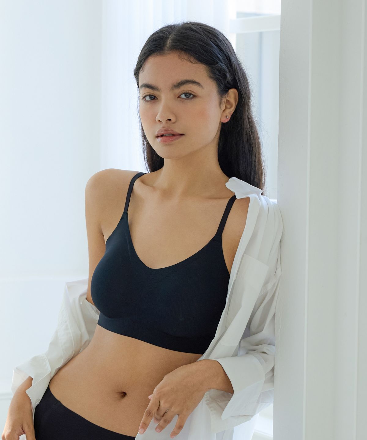 크로커다일 이너웨어(CROCODILE INNERWEAR) [2PACK] 나일론골지 패드고정형 스트랩 브라