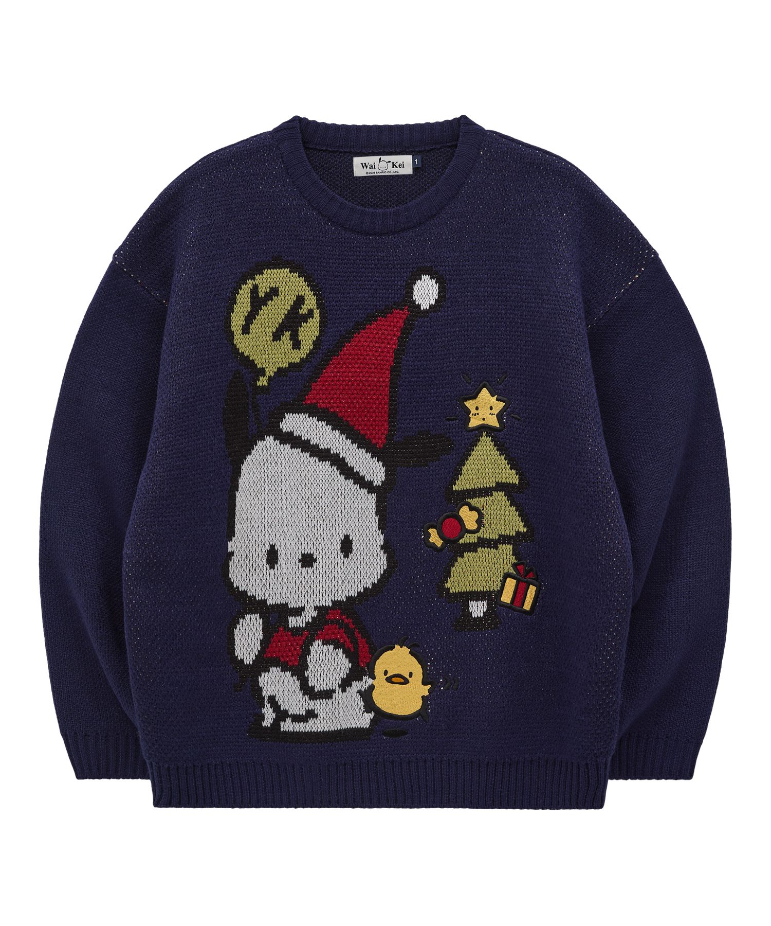 さらに100円引き◆WAI KEI◆Big Pochacco Graphic Knit MUSINSA公式 | WAI KEI Big Pochacco Graphic Knit Navy