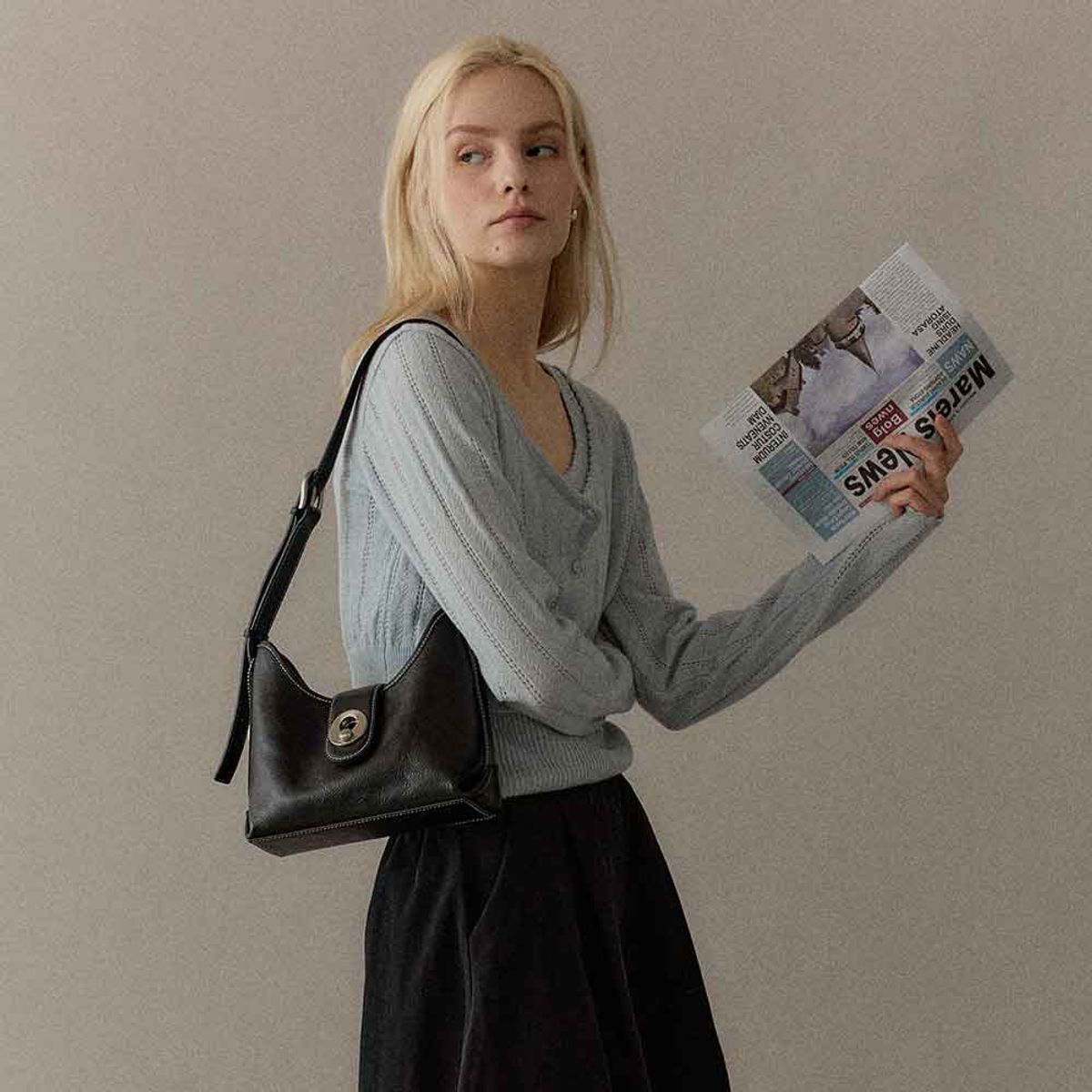 옴니포턴트(OMNIPOTENT) momentum tote bag(small) _Black